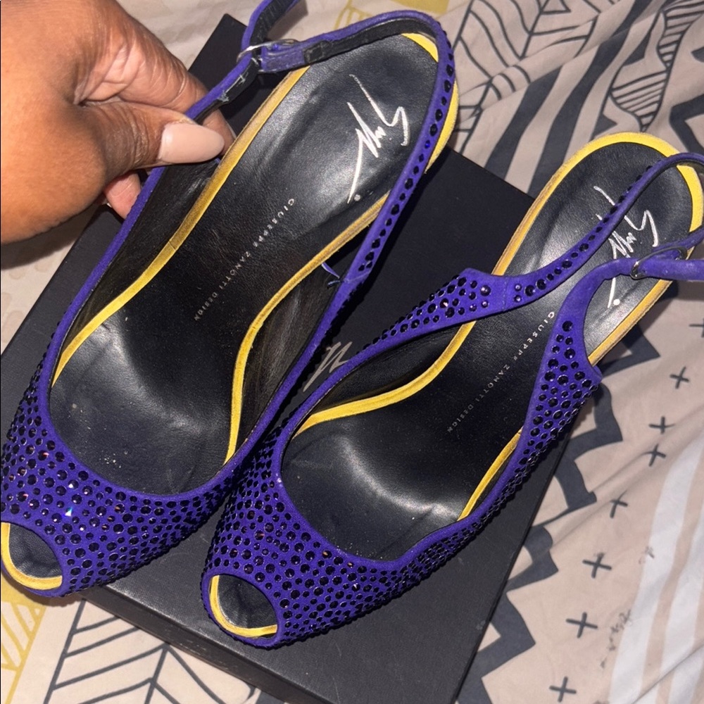 Giuseppe Zanotti Purple Slingback Heels